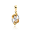 0.38 Ct  Natural Diamond Pendant And Earrings Set 18KT Yellow Gold IGI Certified
