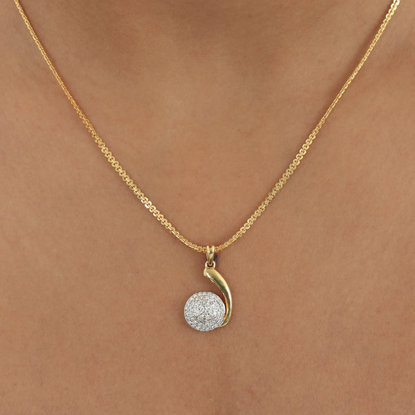 Elegant 0.44 Ct 18K Gold Pendant IGI Certified Natural Diamond for Women