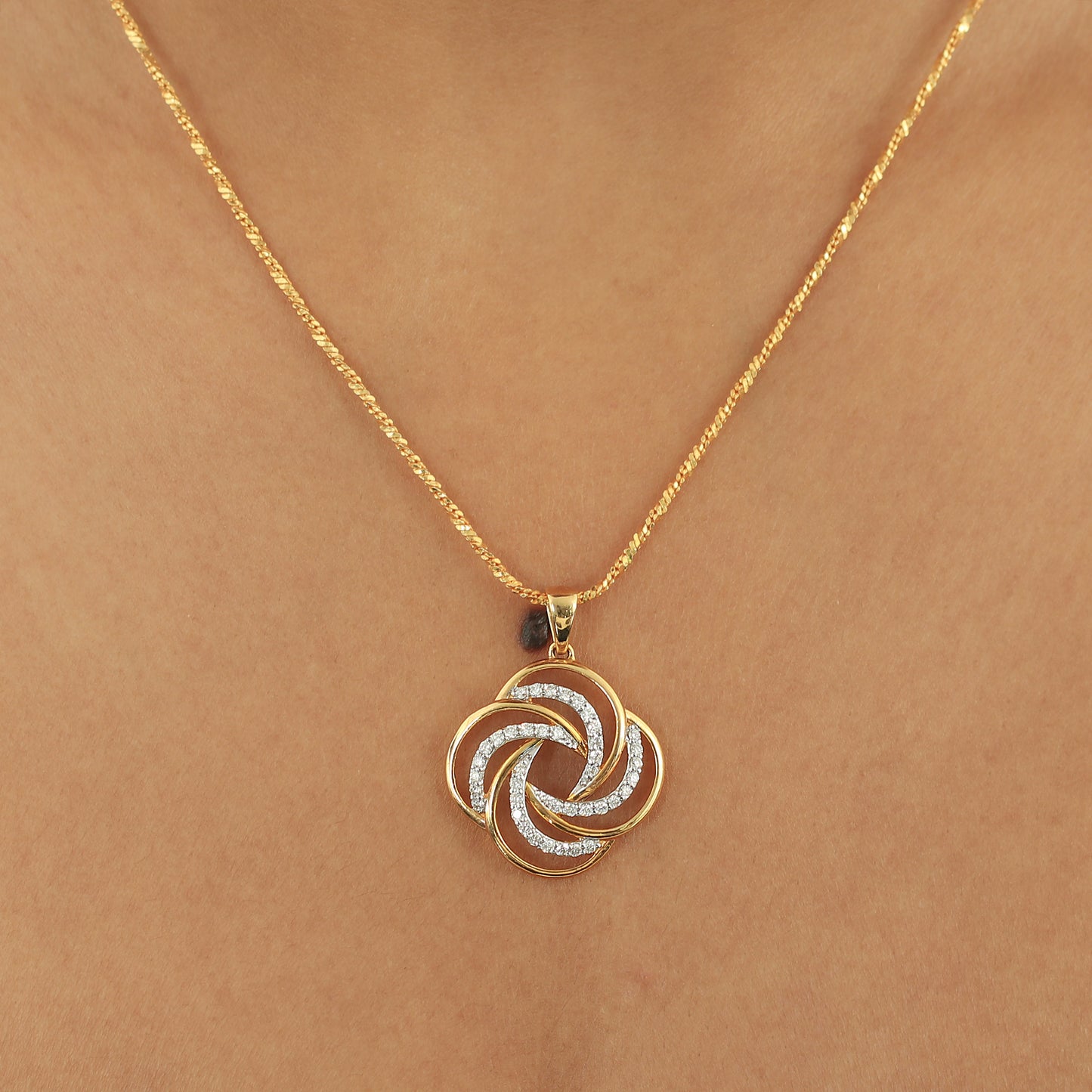 IGI Certified 0.44 Ct. Natural Diamond Pendant in 18K Gold Luxury Jewelry