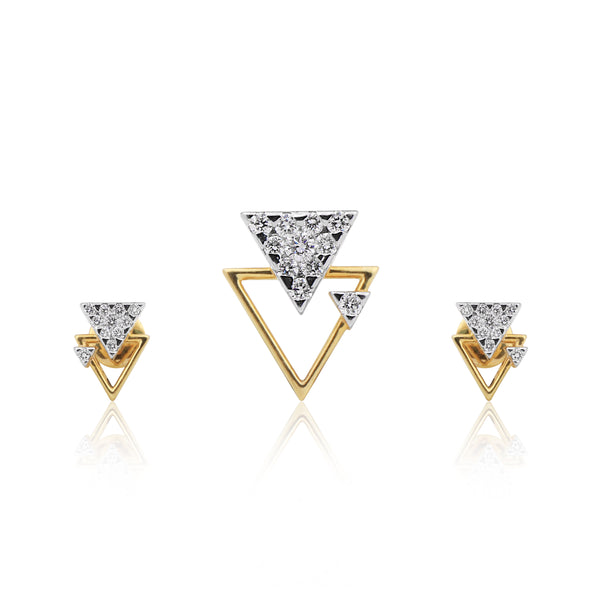 IGI Certified Natural G-H-I VS Diamond Pendant 1.12 ct 18K Gold Necklace