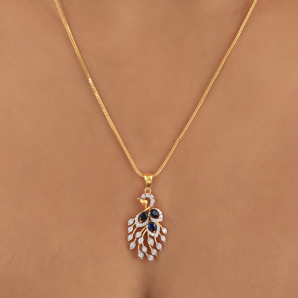 Engagement Gift Pendant 18K Gold 0.38 Ct IGI Certified Natural Diamond