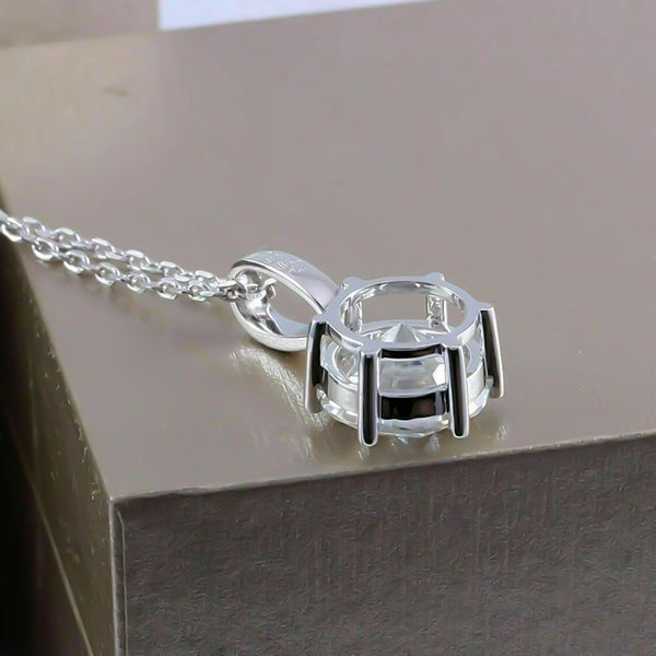 2.60 Ct Certified Moissanite Pendant Birthday Gift for Her 18K Gold Plated