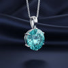 9.30 Ct Certified Blue Moissanite Pendant Gold Vermeil Anniversary Jewelry Gift