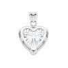7.50ct DEW White Moissanite Heart Cut Pendant Necklace