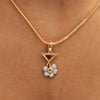 0.18 Ct IGI Certified Natural Diamond Pendant And Earrings Set 18KT Yellow Gold