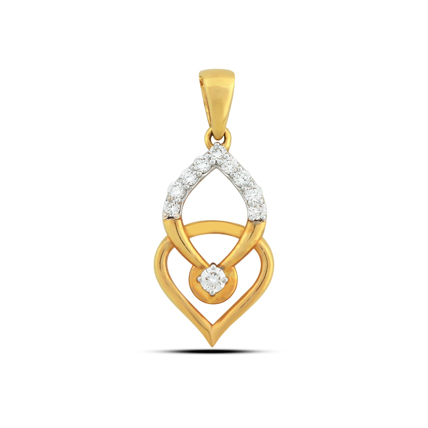 0.26 Ct IGI Certified Natural Diamond Necklace Pendant in 18K Gold for Women