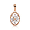 0.58 Ct.18KT Rose Gold Pendant And Earrings Set with  Natural Diamonds, IGI Cert