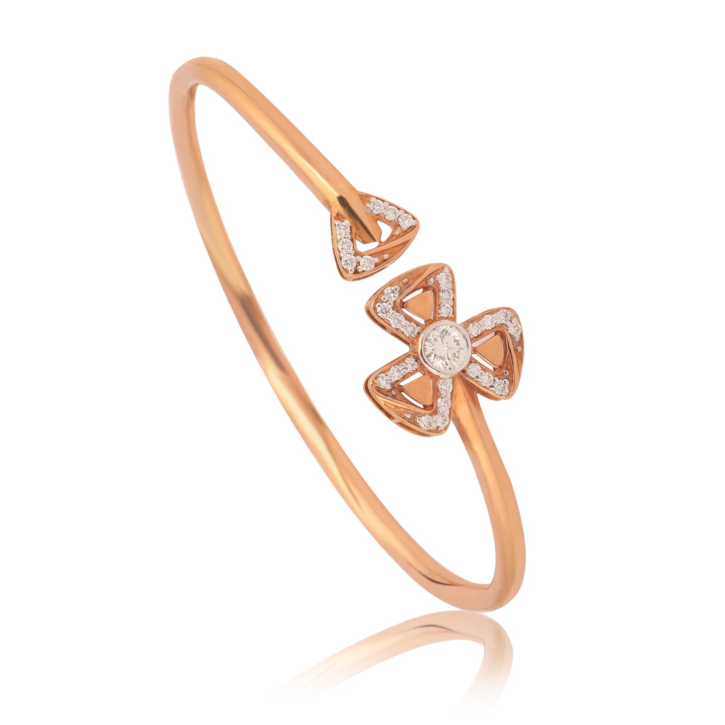 IGI Certified 0.62 CT Natural Diamond Bracelet  G-H Color VS Clarity, 18K Gold