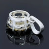 6.20 ct DEW Champagne Moissanite Pendant in Gold Vermeil Certified for Her Gift