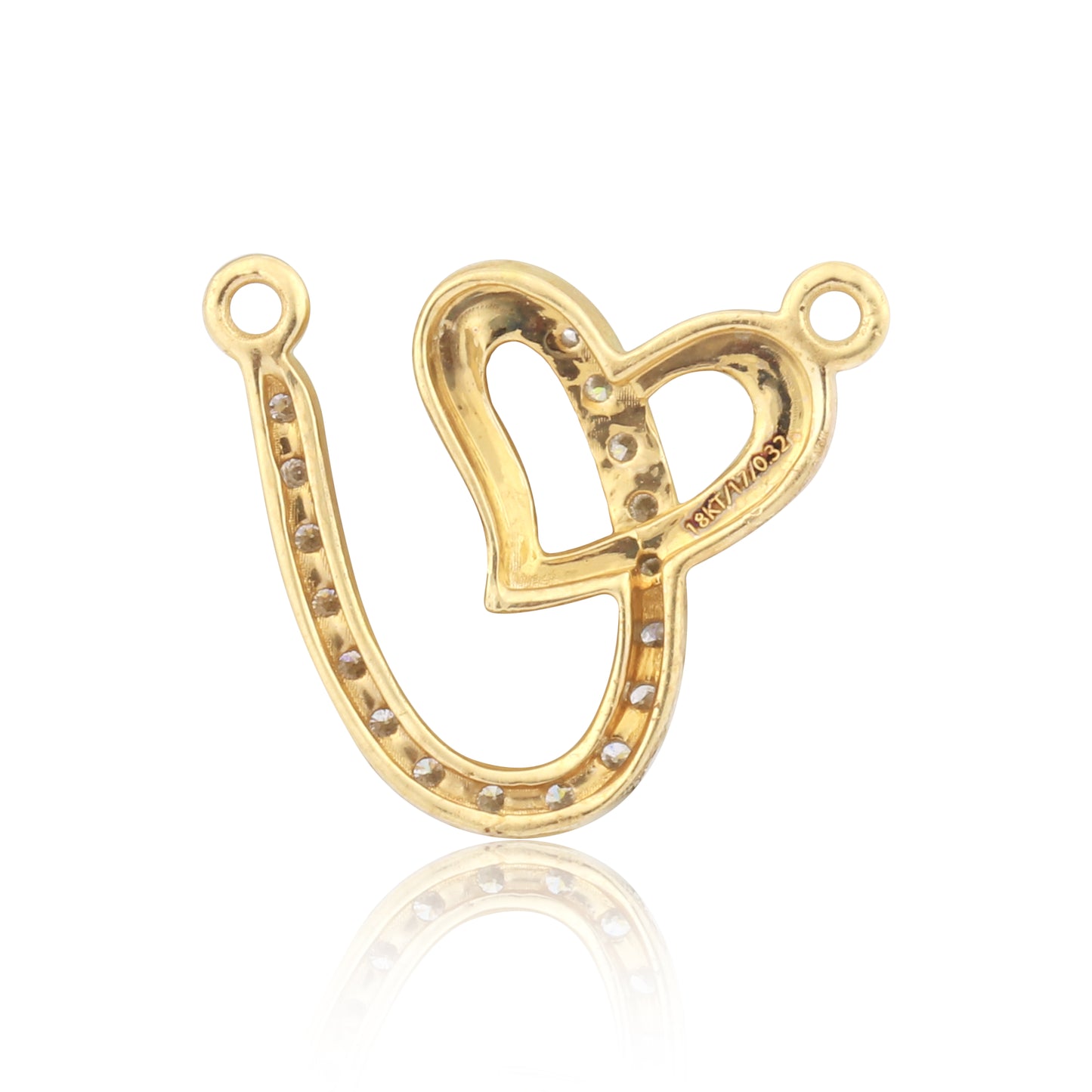 0.14 Ct. Natural Diamond Pendant 18K Gold Special Occasion Jewelry for Women