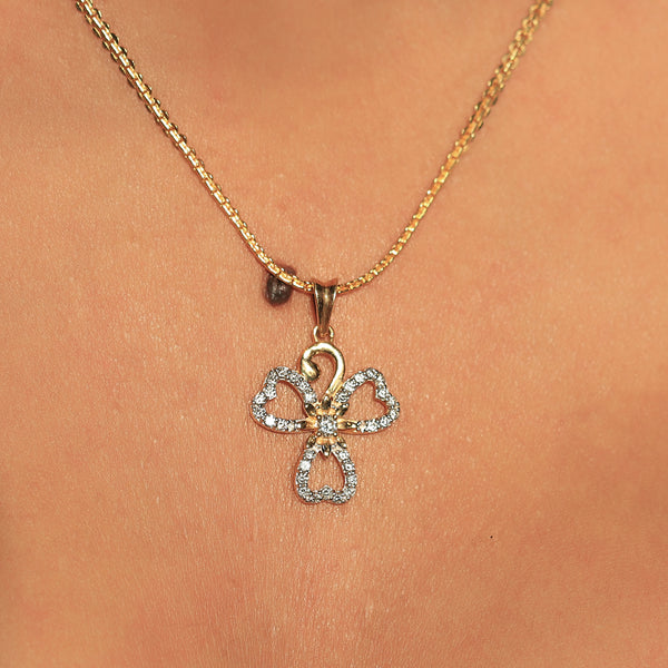 0.31 Ct. Natural Diamond Pendant in 18K Gold Jewelry For Women IGI Certified