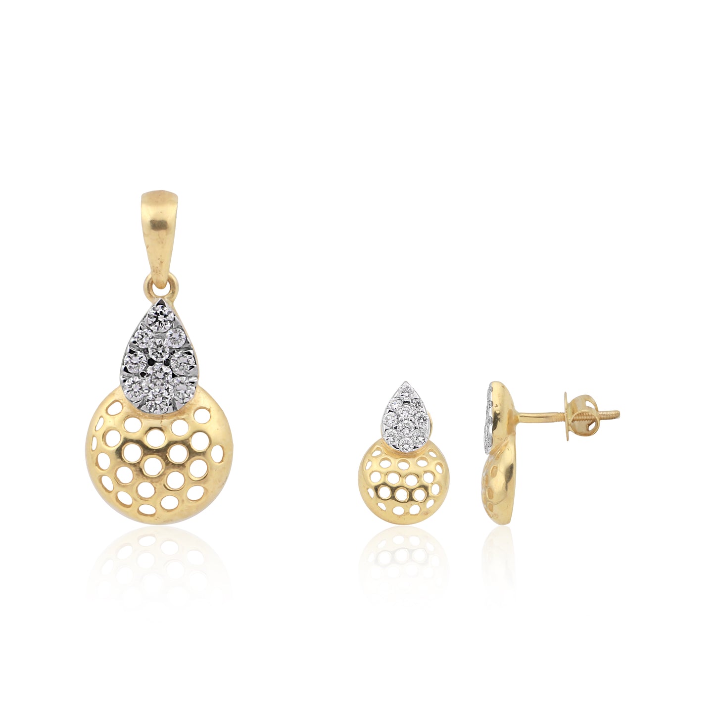 Luxury 18K Gold Diamond Pendant Set 0.66 Ct G-H VS – Elegant Jewelry Gift
