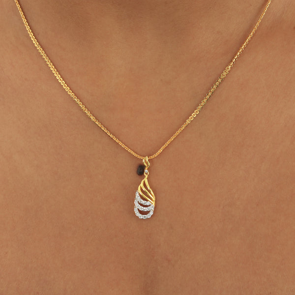 Luxury 18K Gold Pendant  0.26 Ct Natural Diamond Jewelry IGI Certified Jewelry