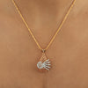 0.88 Ct Fine Diamond Pendant Necklace 18K Gold IGI Certified G-H VS