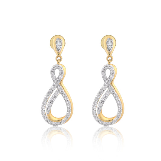 0.70 Ct. IGI Certified  18K Solid Gold Natural Diamond Earrings for Women