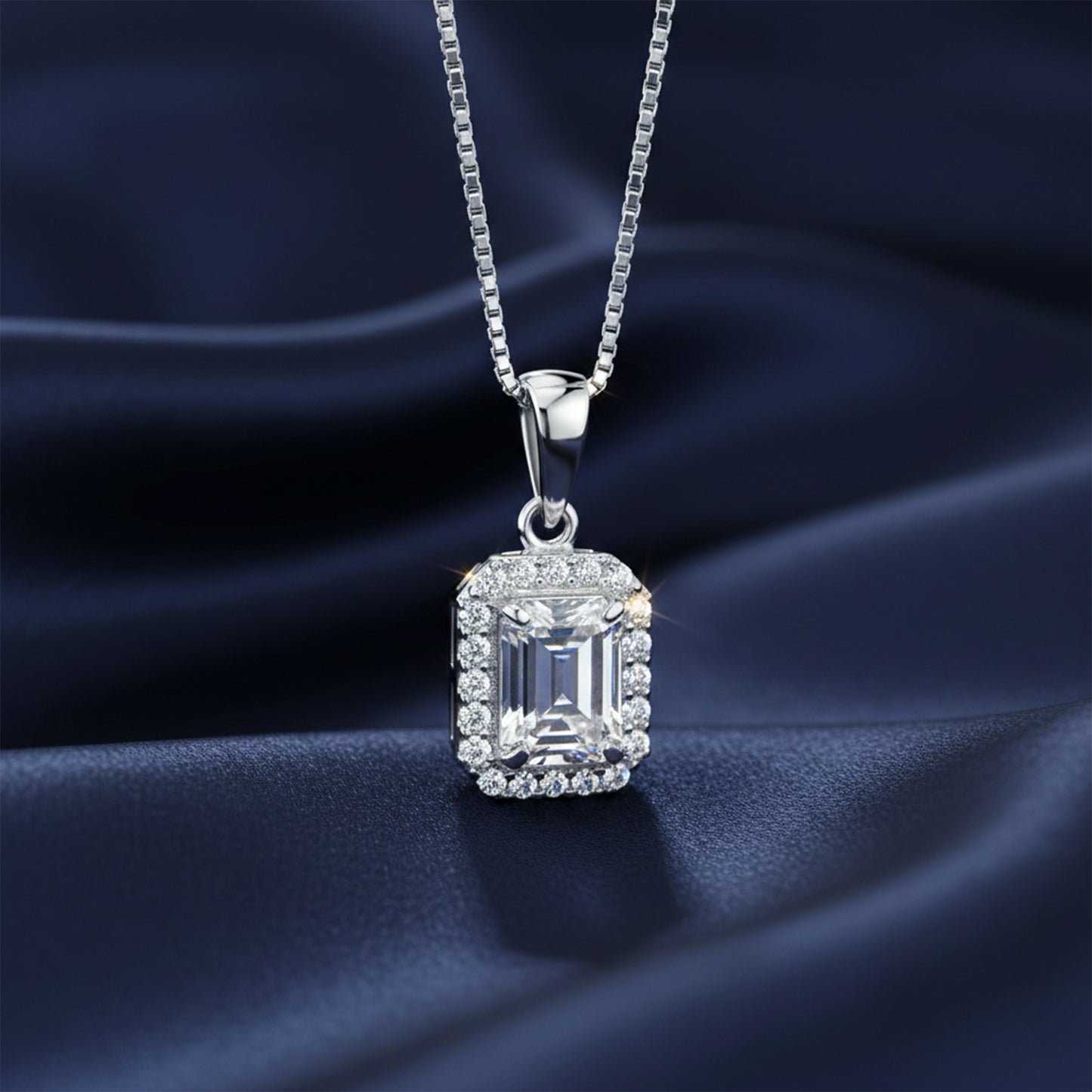 3.50 ct DEW Certified Moissanite Pendant for Wedding or Holiday Gift 18K Gold Plated Ve 18K Gold Plated