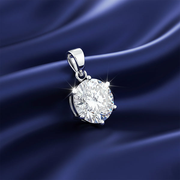 20 ct DEW F VS1 Moissanite Pendant in Gold Vermeil – Perfect Gift for Her This Fall