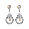 1.05 Ct. IGI Certified Natural Diamond  Dangle Earrings in 18K Yellow Gold