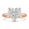 4.00 ct DEW Certified Heart Cut Solitaire White Moissanite In Ring 18K Gold Plated Verm 18K Gold Plated – white background main image