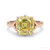 4.00 ct DEW Champagne Treated Moissanite Ring in – Certified Beauty 18K Gold Plated Ver 18K Gold Plated – white background main image