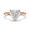 4.00 ct DEW Heart Cut White Moissanite Ring Romantic Gift for Her 18K Gold Plated Verme 18K Gold Plated – white background main image