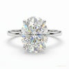 4.10 ct DEW Certified Radiant Cut White Solitaire Moissanite Ring 18K Gold Plated Verme 18K Gold Plated – white background main image