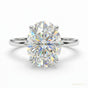 4.10 ct DEW Certified Radiant Cut White Solitaire Moissanite Ring 18K Gold Plated Verme 18K Gold Plated