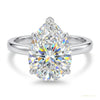 4.10 ct DEW Radiant Cut Off White Moissanite Ring in Certified Shine 18K Gold Plated Ve 18K Gold Plated – white background main image