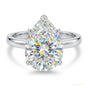 4.10 ct DEW Radiant Cut Off White Moissanite Ring in Certified Shine 18K Gold Plated Ve 18K Gold Plated