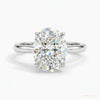 4.12 ct DEW Certified White Moissanite Solitaire Ring in – Holiday Gift 18K Gold Plated – white background main image