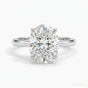 4.12 ct DEW Certified White Moissanite Solitaire Ring in – Holiday Gift 18K Gold Plated