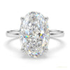 4.50 ct DEW Certified White Moissanite Solitaire Ring – Anniversary Gift 18K Gold Plate 18K Gold Plated – white background main image