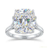 4.50 ct DEW Radiant Cut White Treated Moissanite Solitaire Ring in WOW 18K Gold Plated 18K Gold Plated – white background main image
