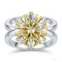 4.55 ct DEW Certified White Moissanite Ring – Birthday Gift for Women in 18K Gold Plate 18K Gold Plated
