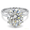 4.60 ct DEW Statement Moissanite Ring Party Wear Jewelry Gift for Her 18K Gold Plated V 18K Gold Plated – white background main image