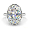 4.80 ct DEW Certified White Moissanite Solitaire Ring in – Gift for Him 18K Gold Plated – white background main image