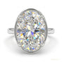 4.80 ct DEW Certified White Moissanite Solitaire Ring in – Gift for Him 18K Gold Plated