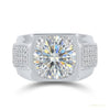 4.90 ct DEW Certified White Moissanite Ring – Wedding Jewelry in 18K Gold Plated Vermei 18K Gold Plated – white background main image