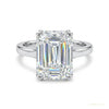 4.95 ct DEW Certified White Moissanite Solitaire Ring – Gift for Wife in 18K Gold Plate 18K Gold Plated – white background main image