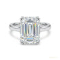 4.95 ct DEW Certified White Moissanite Solitaire Ring – Gift for Wife in 18K Gold Plate 18K Gold Plated