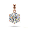 4 ct DEW Certified Moissanite Solitaire Pendant Gold Vermeil Anniversary Jewelry – white background main image