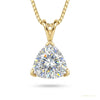 4.10 ct DEW White Moissanite Solitaire Pendant in Gold Vermeil Certified Gift – white background main image