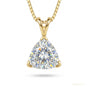 4.10 ct DEW White Moissanite Solitaire Pendant in Gold Vermeil Certified Gift