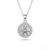 4.50 ct DEW Certified F VS1 White Moissanite Pendant in Gold Vermeil Labor Day Gift – white background main image