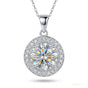 4.50 ct DEW Round Moissanite Pendant in Gold Vermeil Certified for Holiday Deals