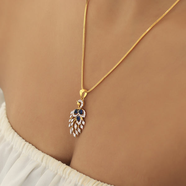 Engagement Gift Pendant 18K Gold 0.38 Ct IGI Certified Natural Diamond