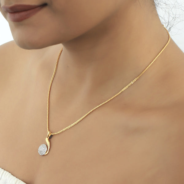 Elegant 0.44 Ct 18K Gold Pendant IGI Certified Natural Diamond for Women