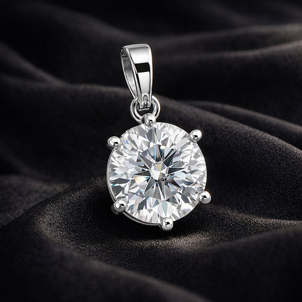 20 ct DEW F VS1 Moissanite Pendant in Gold Vermeil – Perfect Gift for Her This Fall