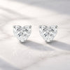 4 ct DEW Certified Treated White Moissanite Solitaire Studs Great Shine 18K Gold Plated