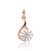 0.55 Ct Natural Diamond Pendant Set IGI Certified 18K Gold SI-I1 for Women